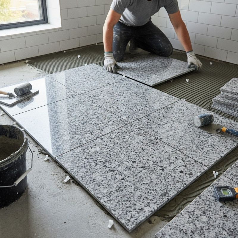 White Marble Tile Installation in Kansas City, KS
